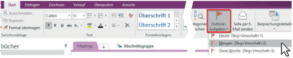 OneNote Outlook Aufgaben synchronisieren