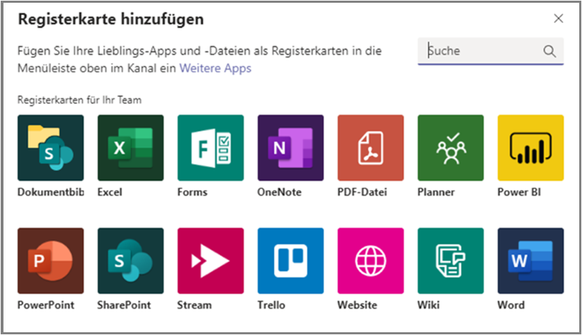 Teams Registrierkarten