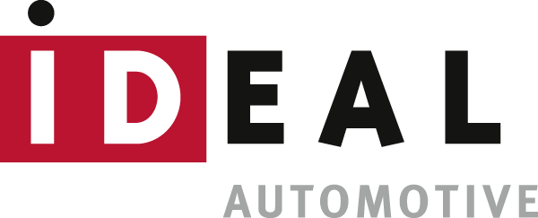 a black and red logo