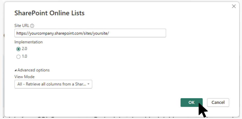 acoris beitragsbild power bi mit sharepoint liste verbinden 8